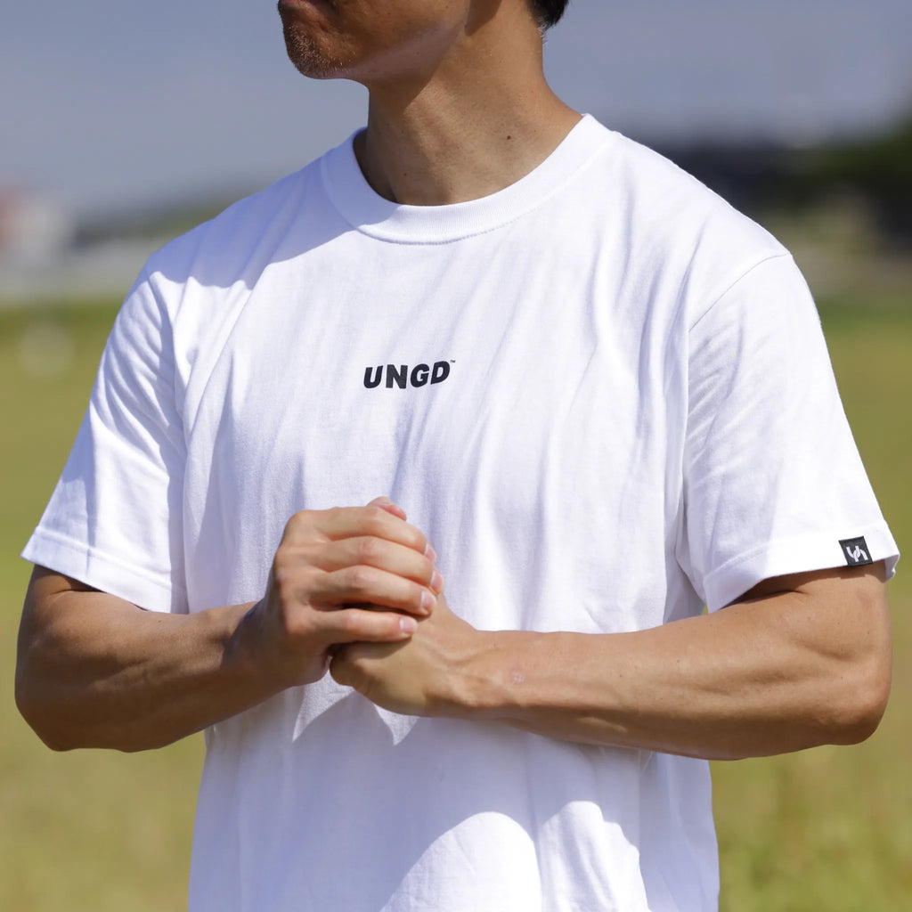 UNGD ヘビーウェイトTシャツ 綿100% ホワイト（ブラックロゴ）