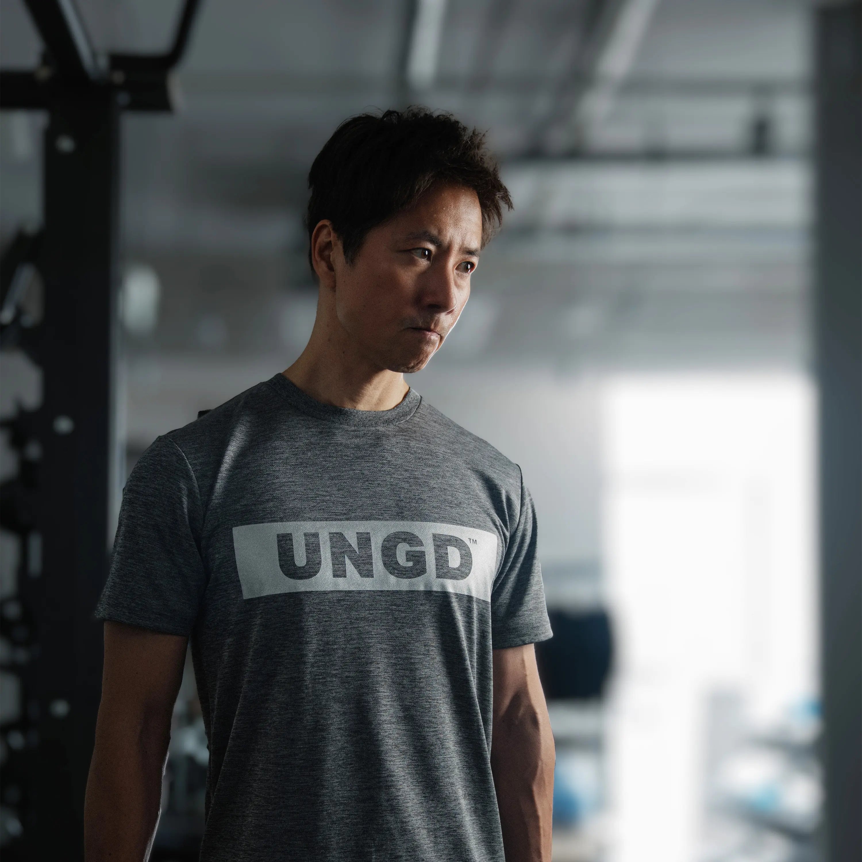 UNGD DRY－T HEATHER GRAY（knockout logo）POLYGINE
